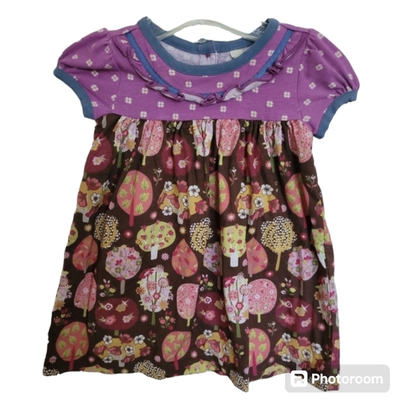 Matilda Jane Through the Trees Purple Brown Dress Size 6-12 months - Picture 1 of 9